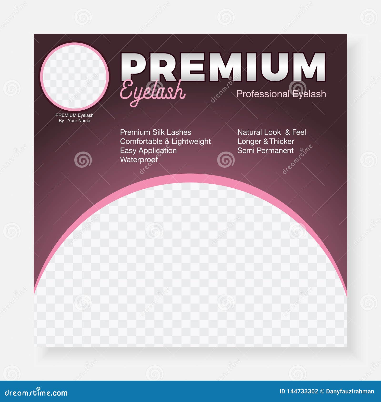 eyelashes social media template square color pastel modern _simple template