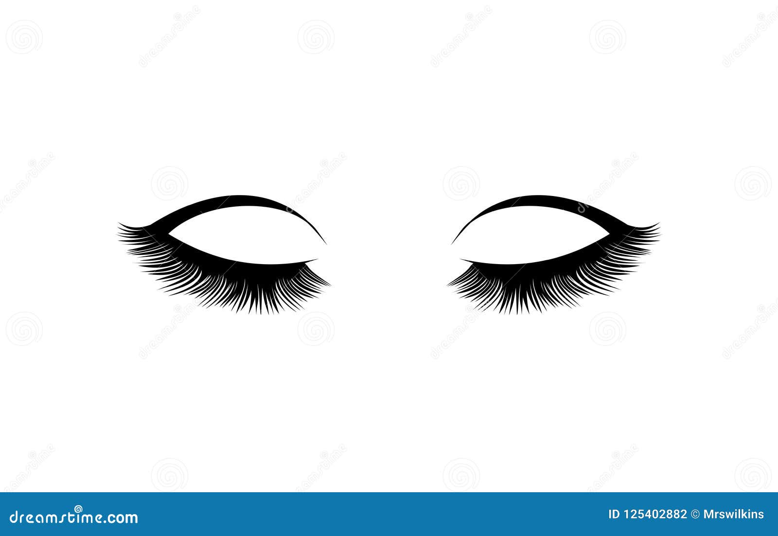 Eyelashes Vector Illustration, Beauty Stock Illustration