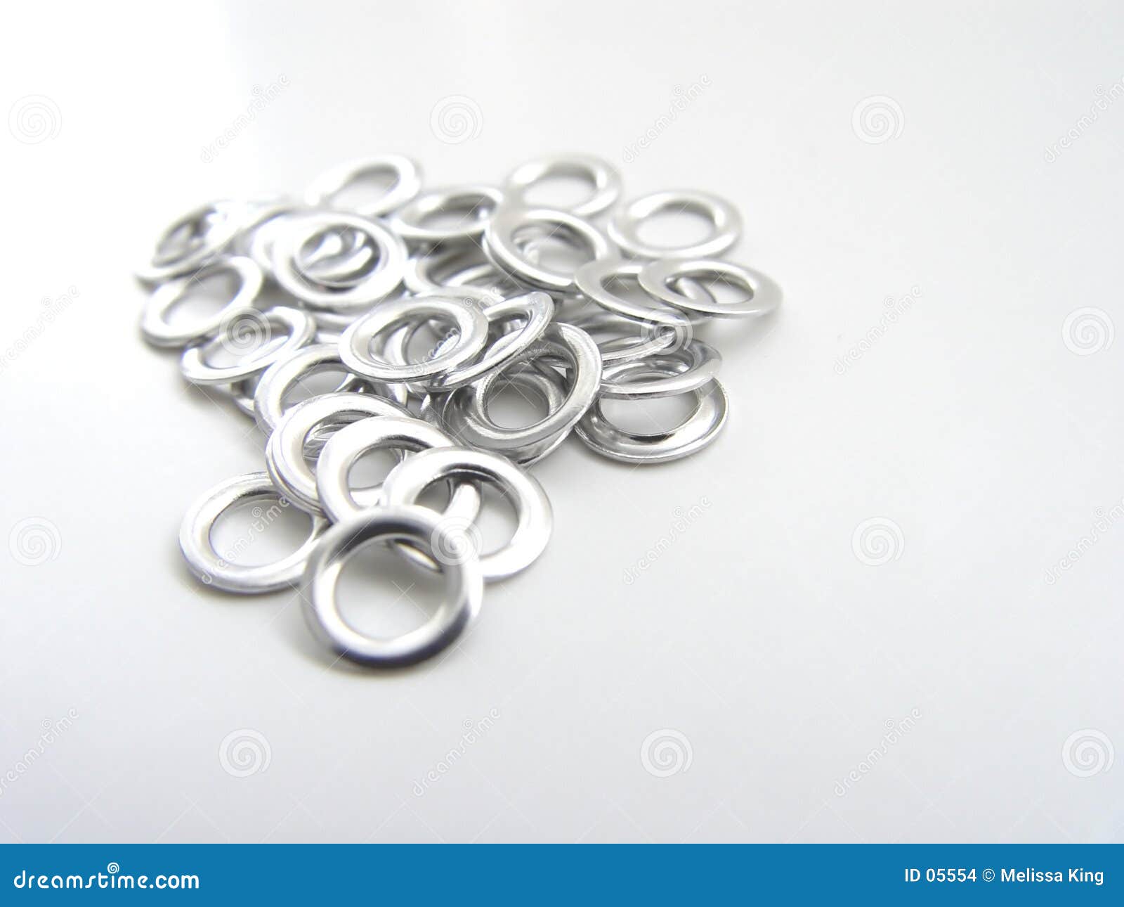 eyelets in a pile