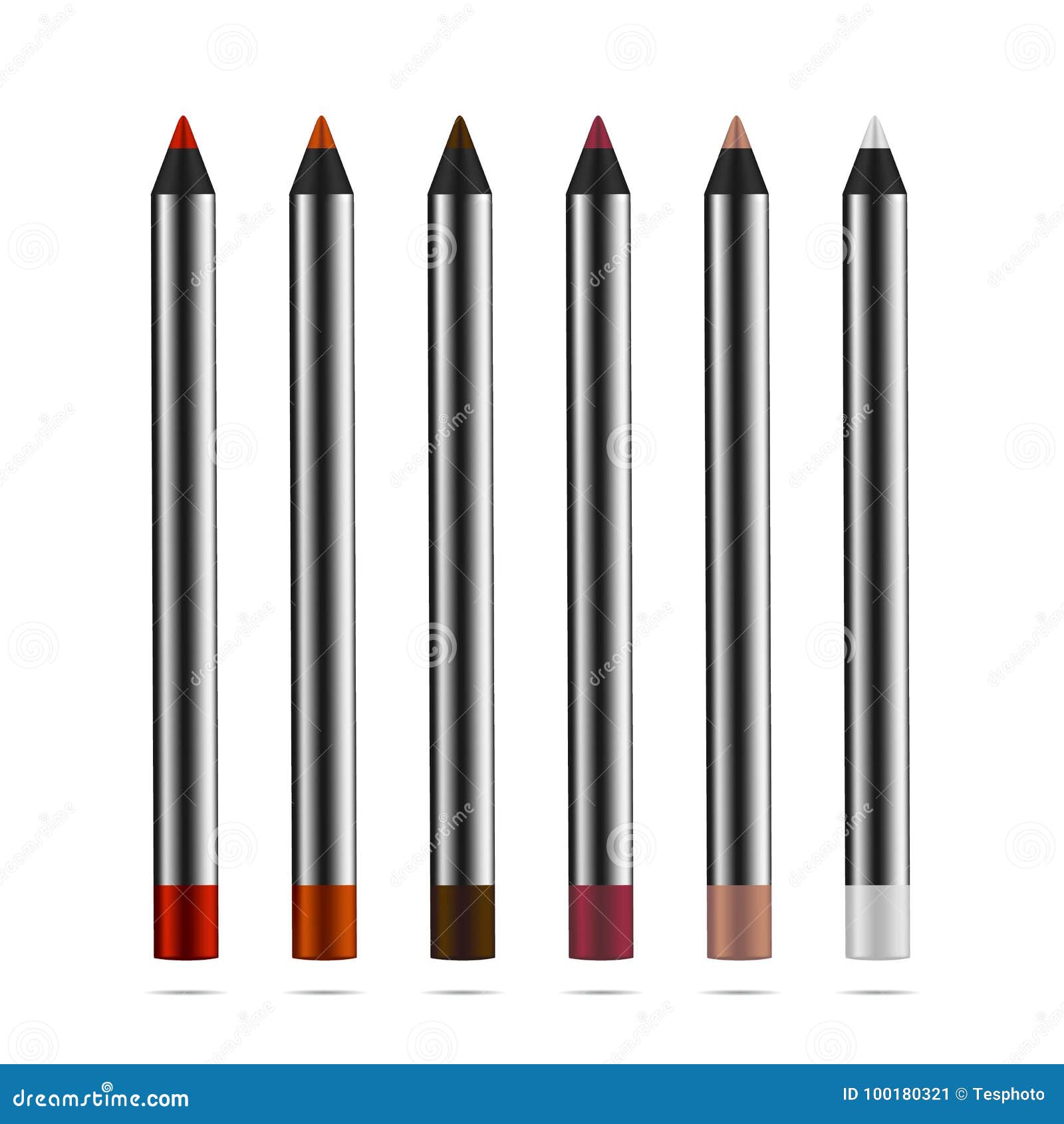 Download Eyeliner Pencil. Makeup. Cosmetics. Realistic 3d Mock-up Of Cos Stock Vector - Illustration of ...