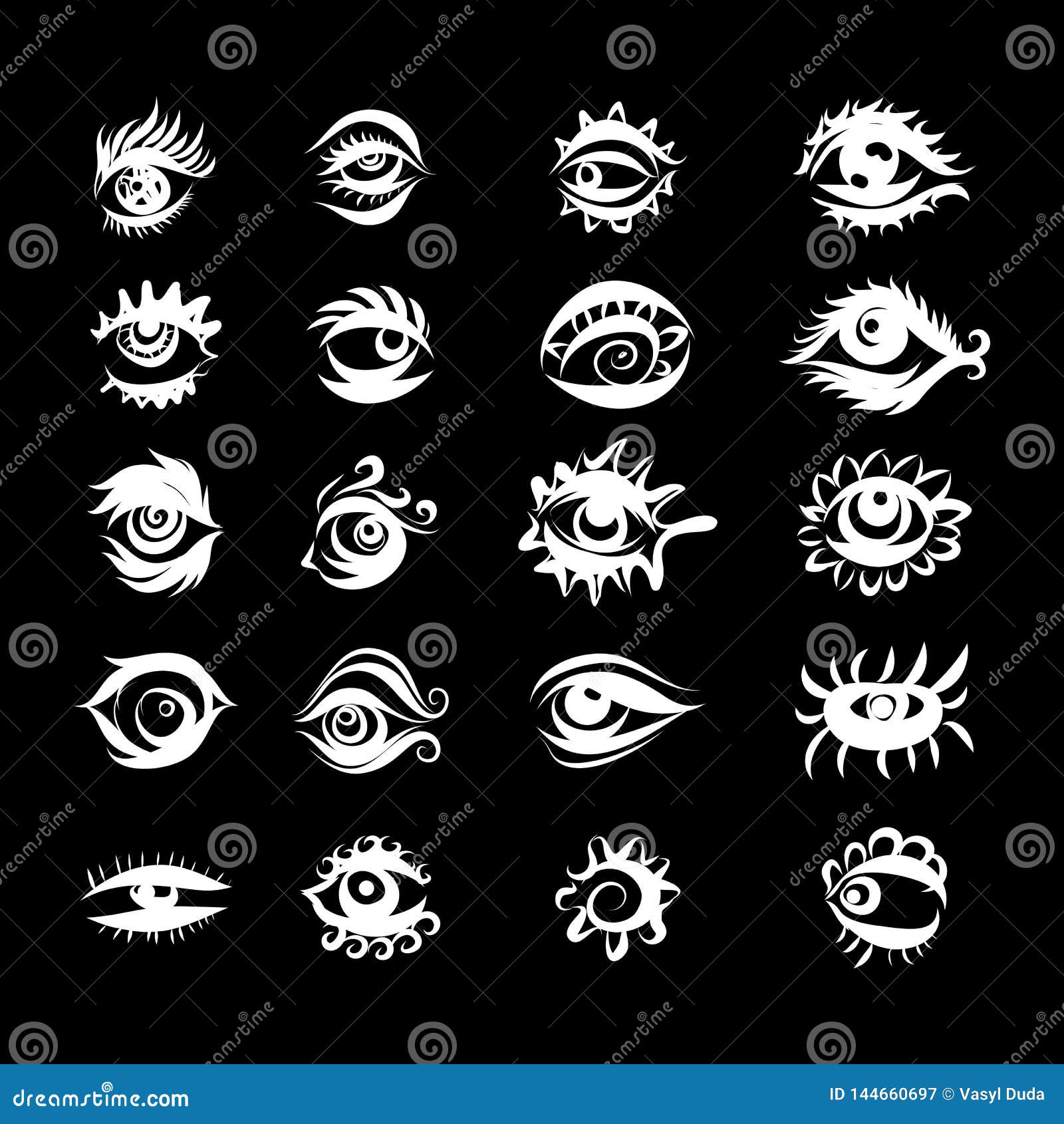 Eyes Icons stock vector. Illustration of isolated, business - 144660697