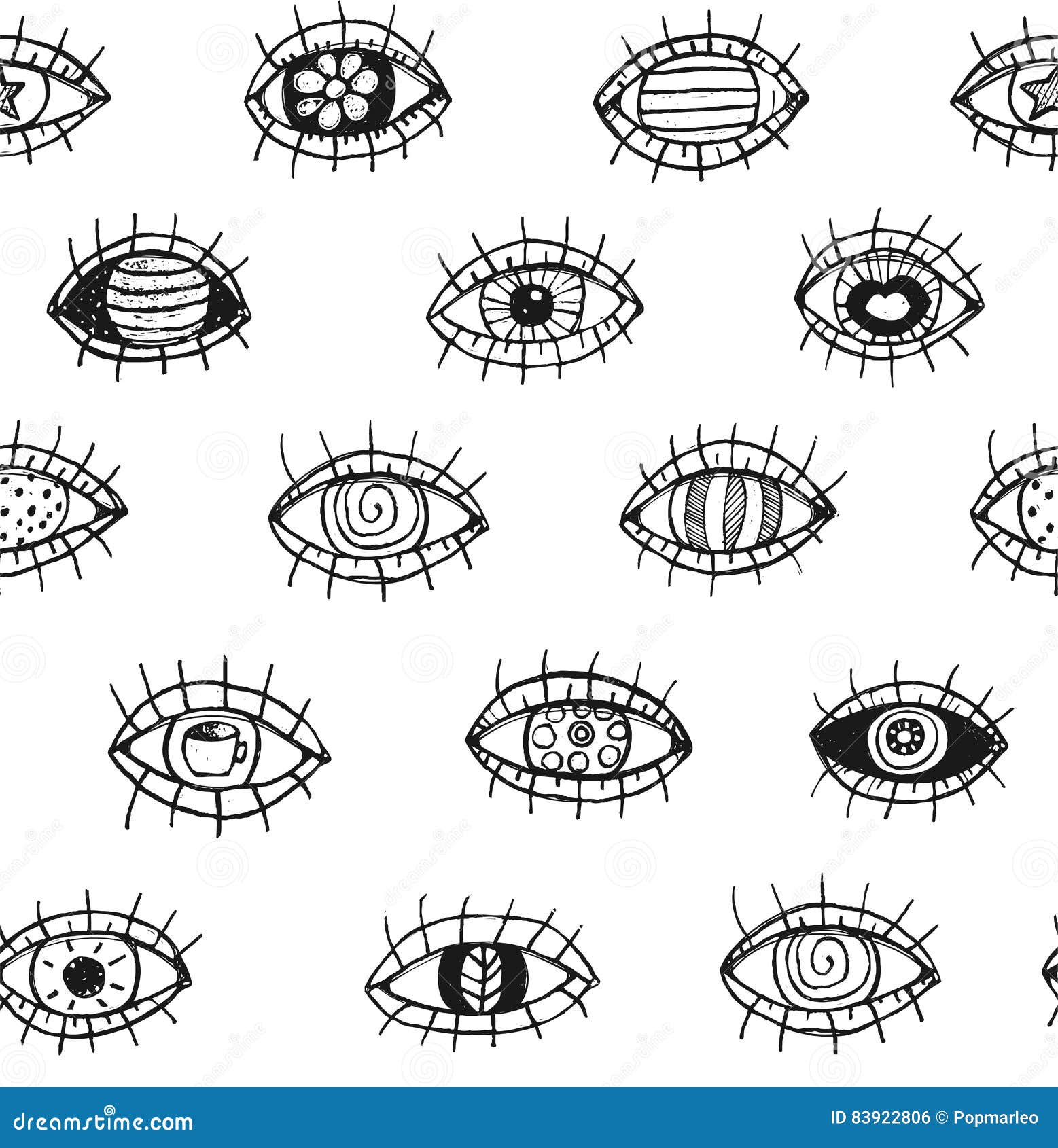 Eyeballs seamless background Royalty Free Vector Image