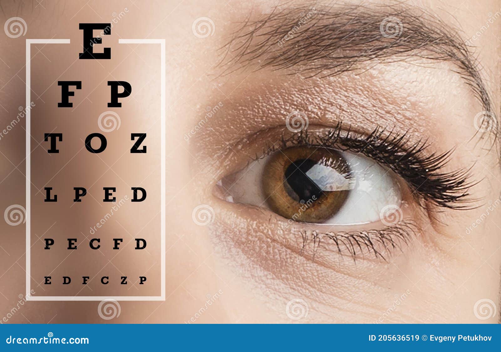 Eyes Test Chart Good Vision The Concept Of Medicine Eye Surgery