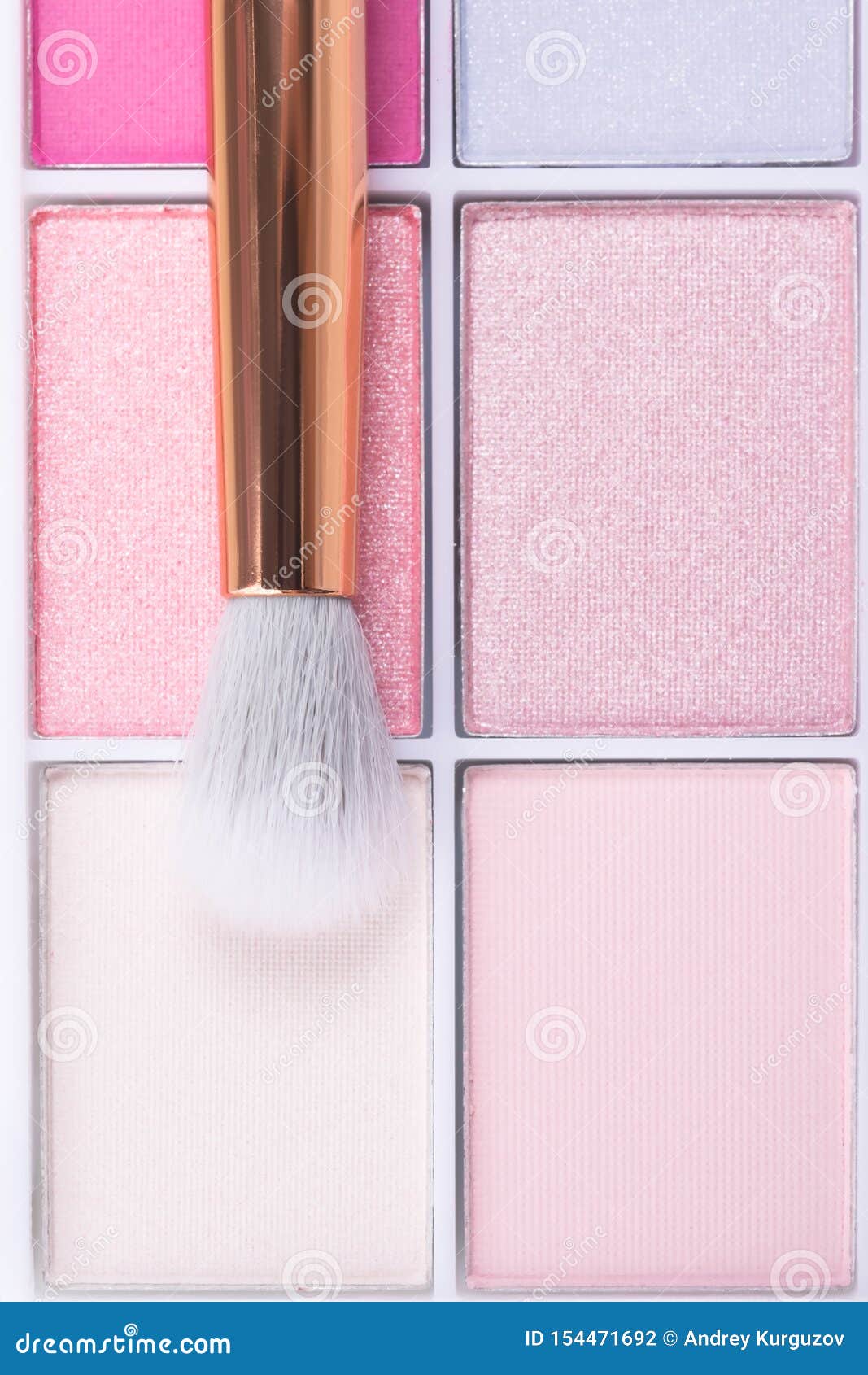 Eyeshadow Palette in Various Pink Tones Close Up Stock Photo Image of