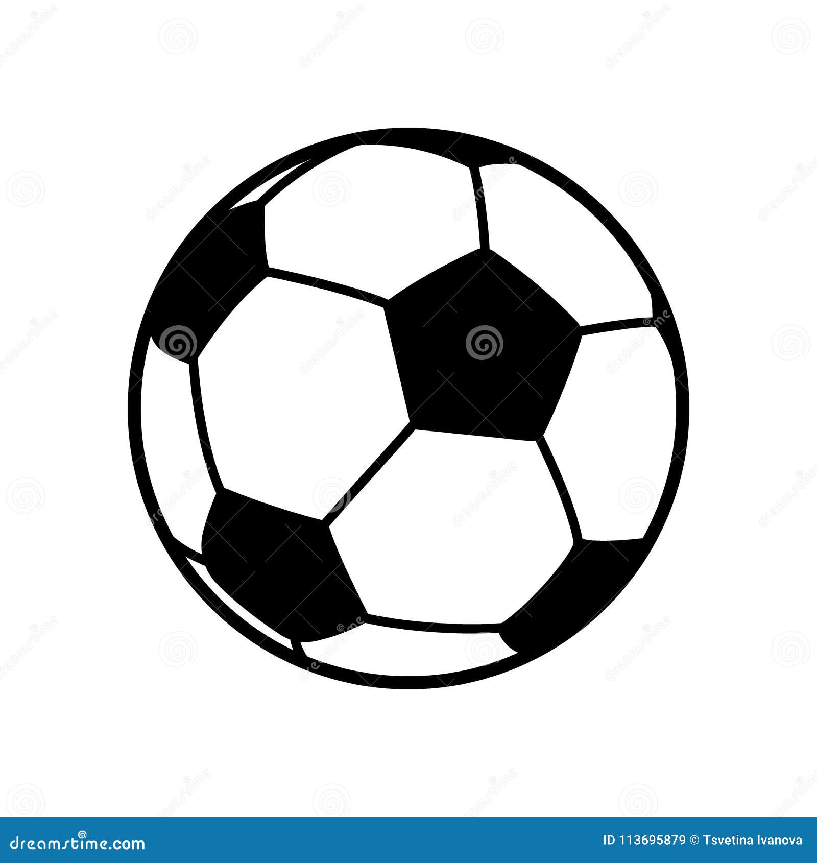 Fútbol, Ejemplo Blanco Y Negro Vector Del Balón De Stock de ilustración - Ilustración de icono, juego: 113695879