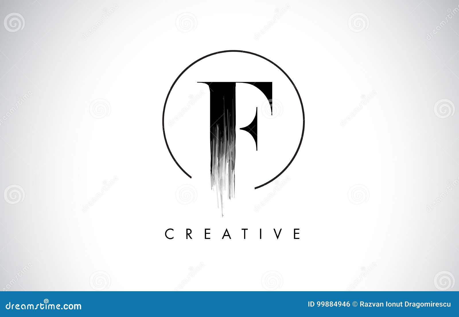 F Brush Stroke Letter Logo Design Black Paint Logo Leters Icon Stock Vector Illustration Of Text Black 99884946