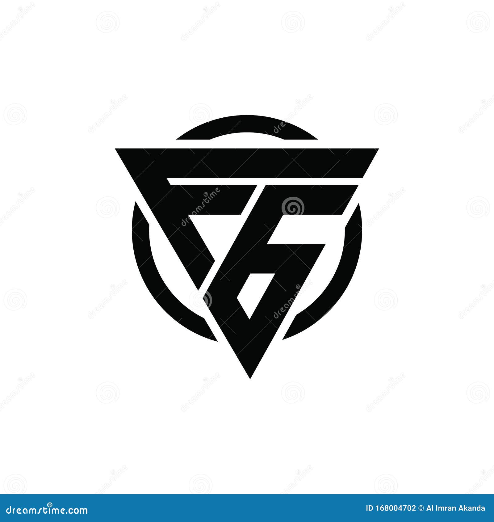 f6 trianagle circle logo  concept for corporate company identity