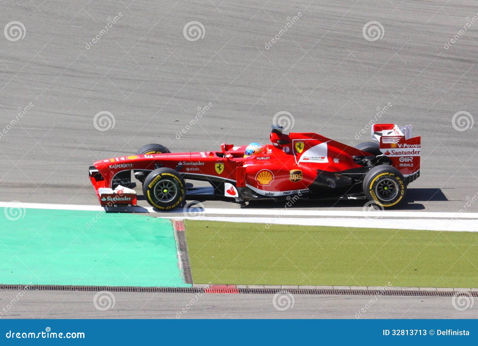 f racing car ferrari driver fernando alonso formula one scuderia nurburg grand prix race germany 32813713