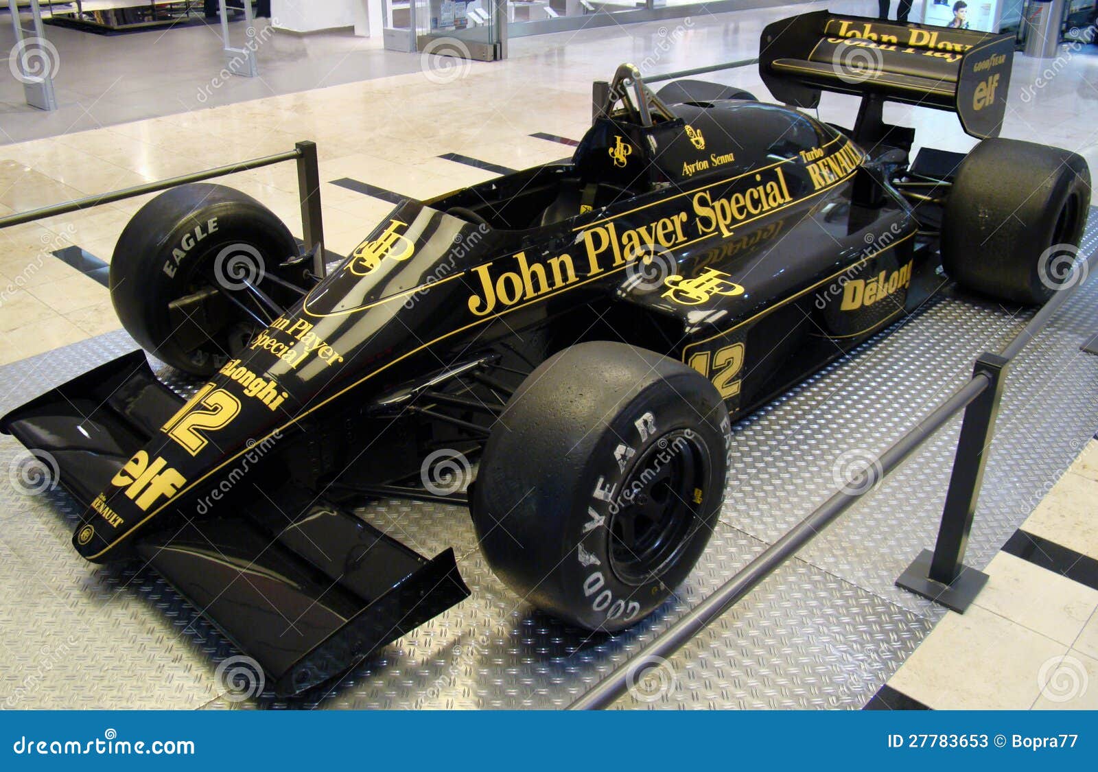 F1 Lotus JPS 98T (1986) editorial stock photo. Image of ayrton - 27783653