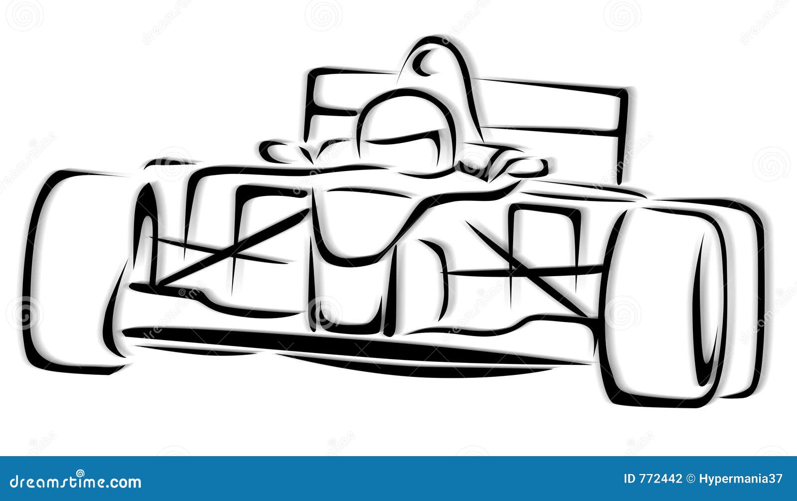 F1 Racing Car Illustration Stock Illustration Illustration Of Second 772442