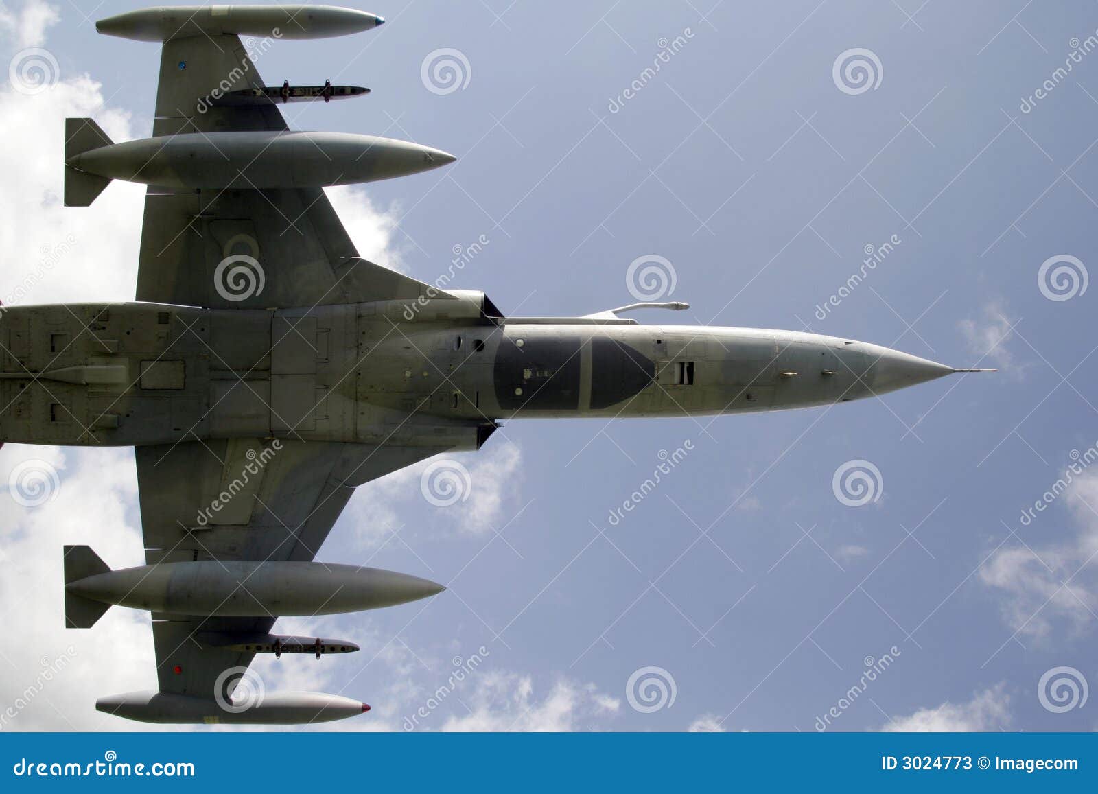 F5 jet aircraft in flight stock image. Image of bombs ...