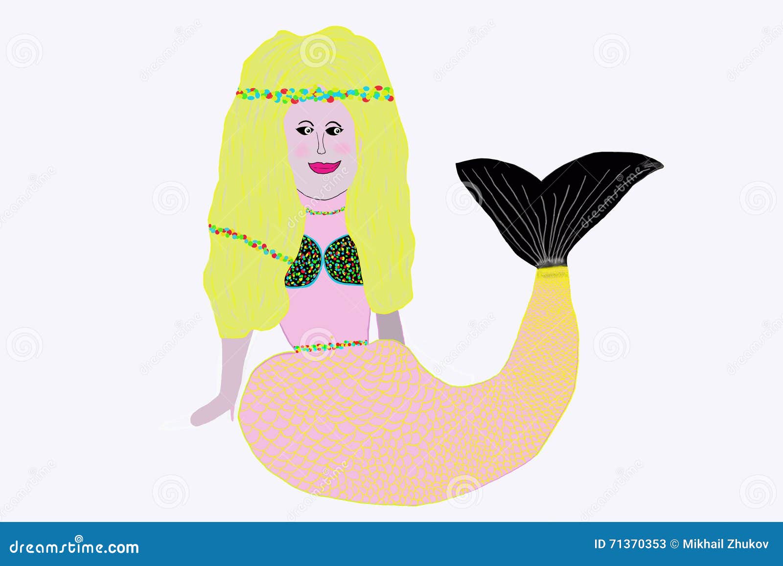 Fabolous,mermaid.Illustration. Stock Illustration - Illustration of ...