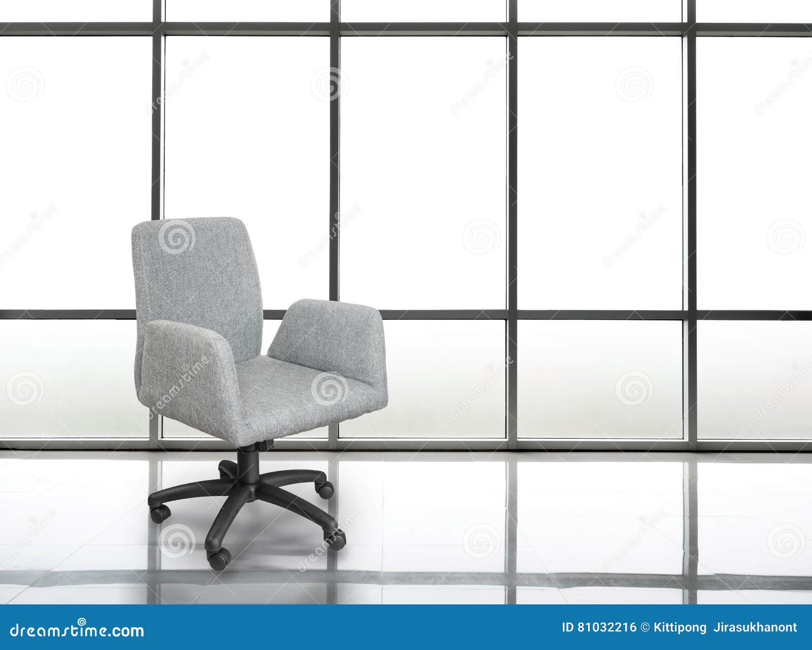 Fabric Office Chair with Office Background Stock Photo Image of space
