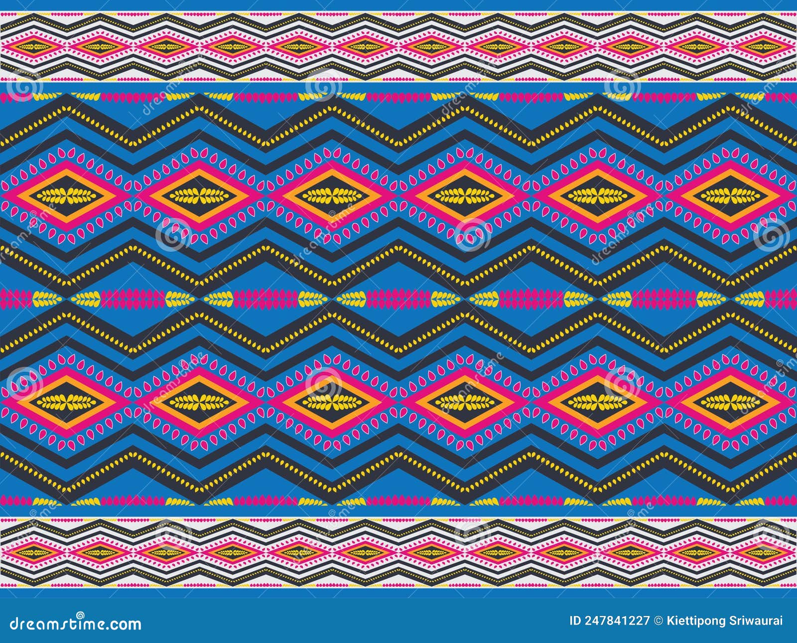 Simple Blue and Green Geometric Texture, Seamless Vector Pattern Design