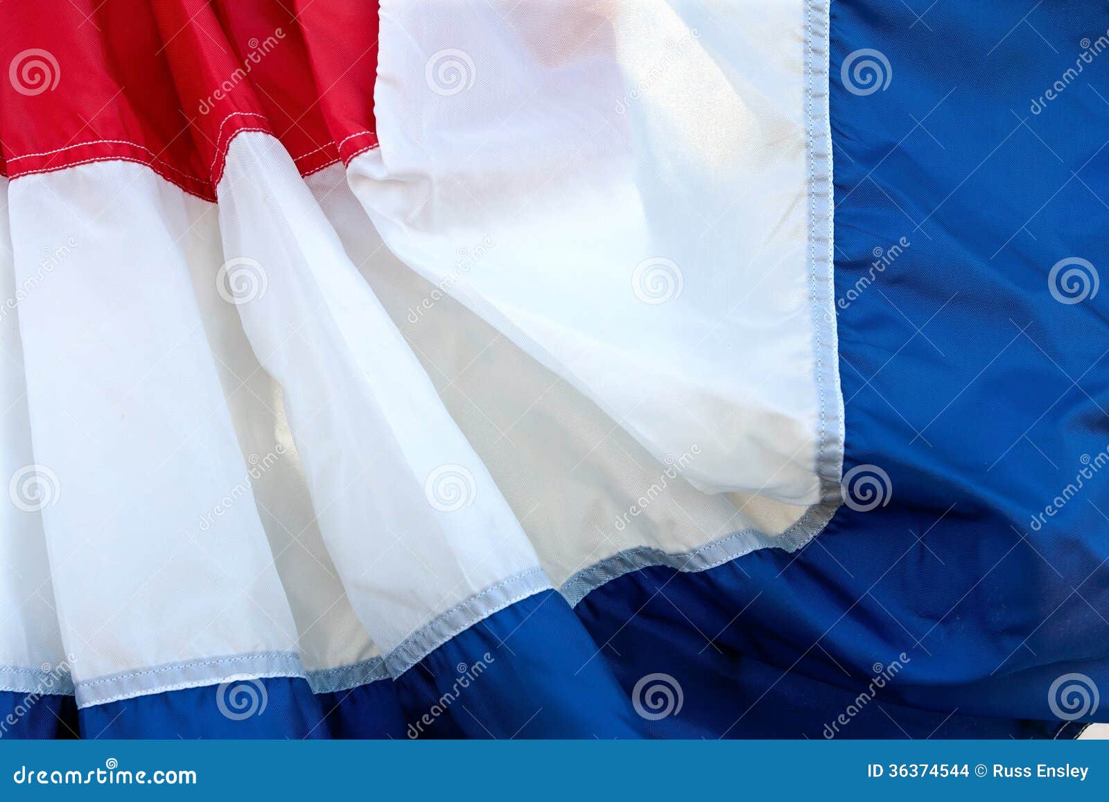 Fabric of Red, White, and Blue Banner Fills Frame Stock Photo - Image