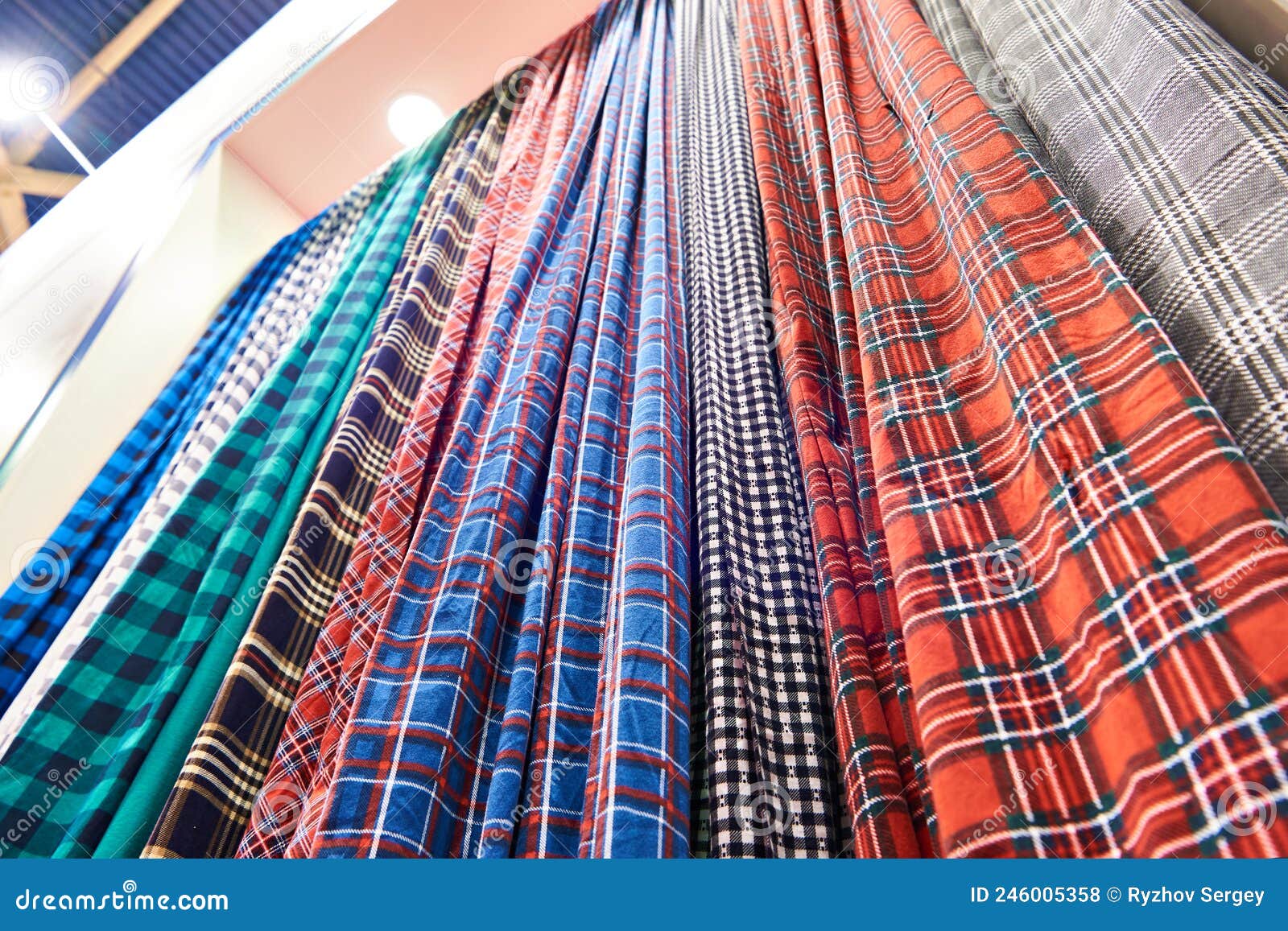 Fabric for sewing clothes stock photo. Image of shop 246005358