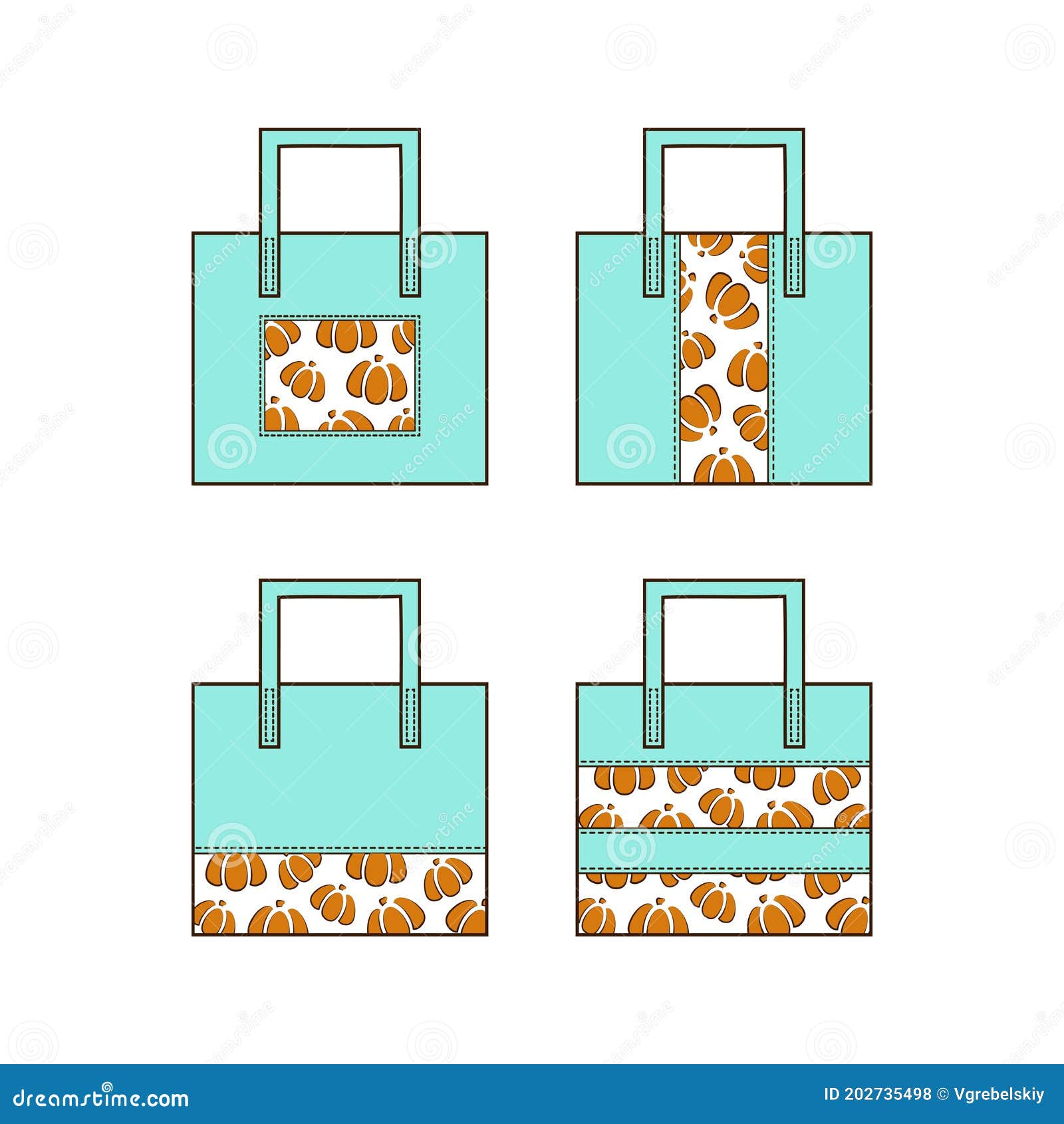 Fabric shopping bags stock vector. Illustration of empty 202735498