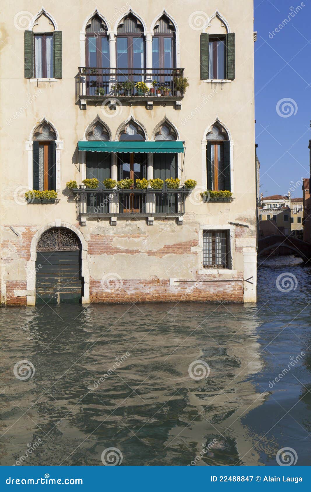 Facade Along the Grand Canal (Venice) Stock Image Image of