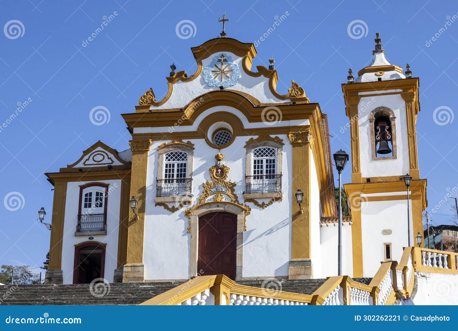 baroque church of nossa senhora das merces in the historic center of sao joao del rei