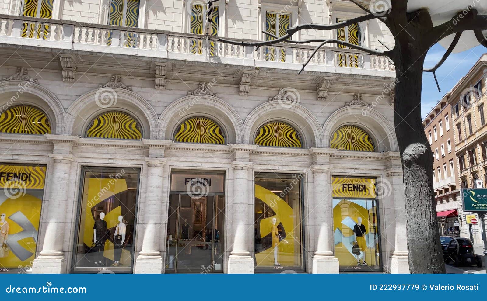 Facade of the Fendi Flagship Store in Largo Goldoni in Rome Stock Video -  Video of entrance, flagship: 222937779