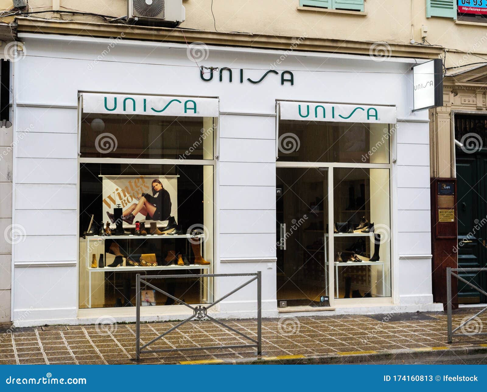 Facade of French Unisa Fashion Clothing Shoes Store in Central Nice ...