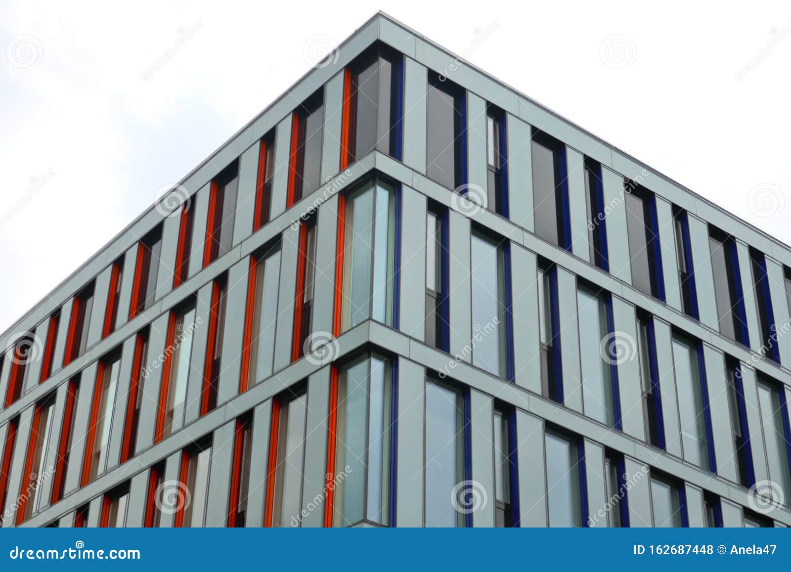 Facade, Glass Facade, of a Modern Office Building in Hamburg, Germany Stock  Photo - Image of jalousies, background: 162687448