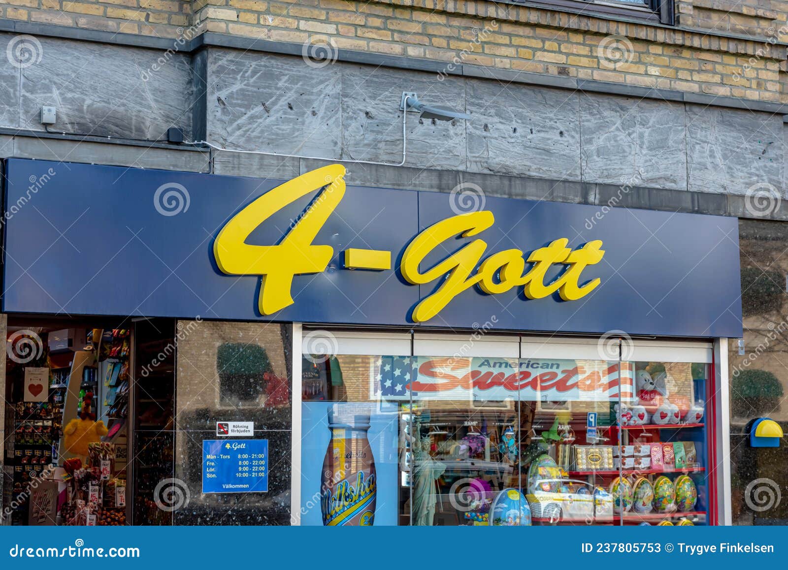 Facade Of 4Gott Candy Store At Avenyn.. Editorial Image
