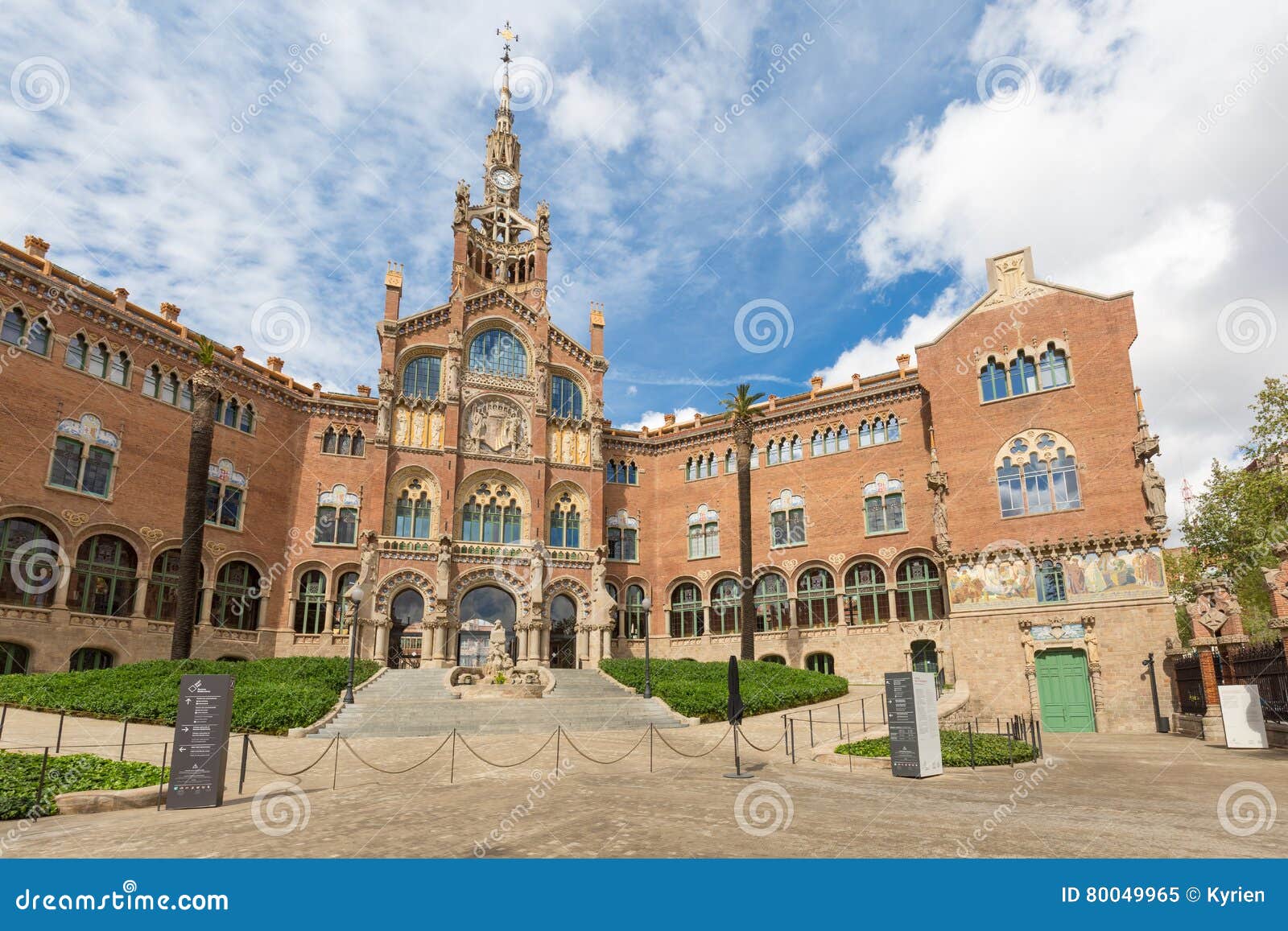 Facade of Hospital De La Santa Creu I Sant Pau in Barcelona Stock Image ...