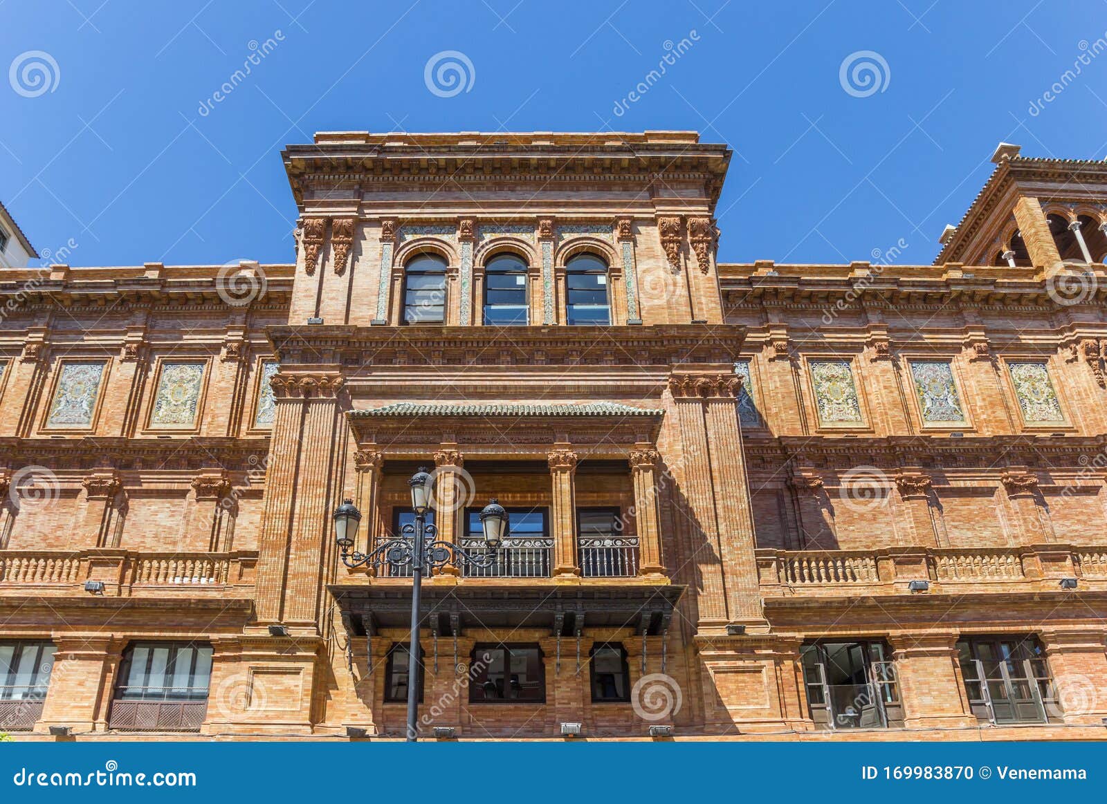 facade of the junta de andalucia government building in sevilla