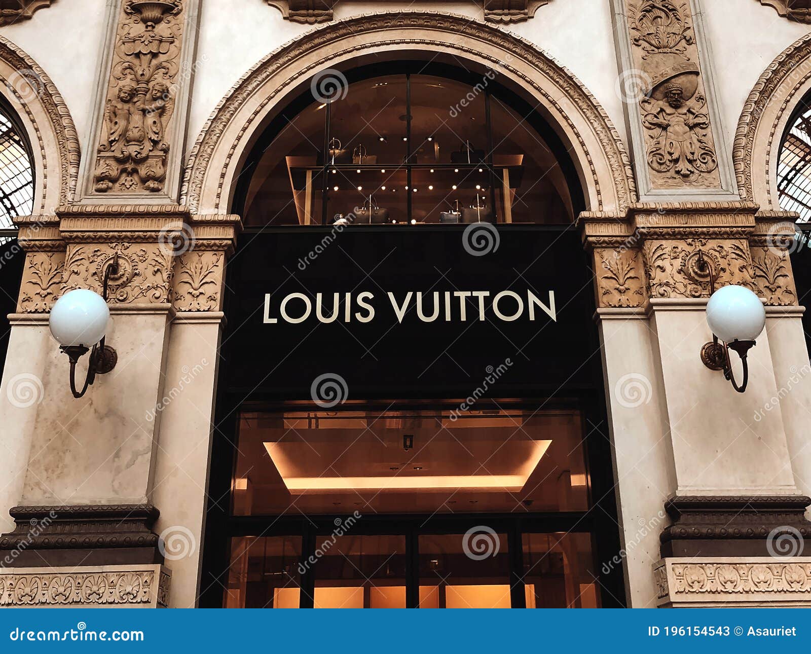 Louis Vuitton Shop in the Vittorio Emanuele II Shopping Gallery in Milan