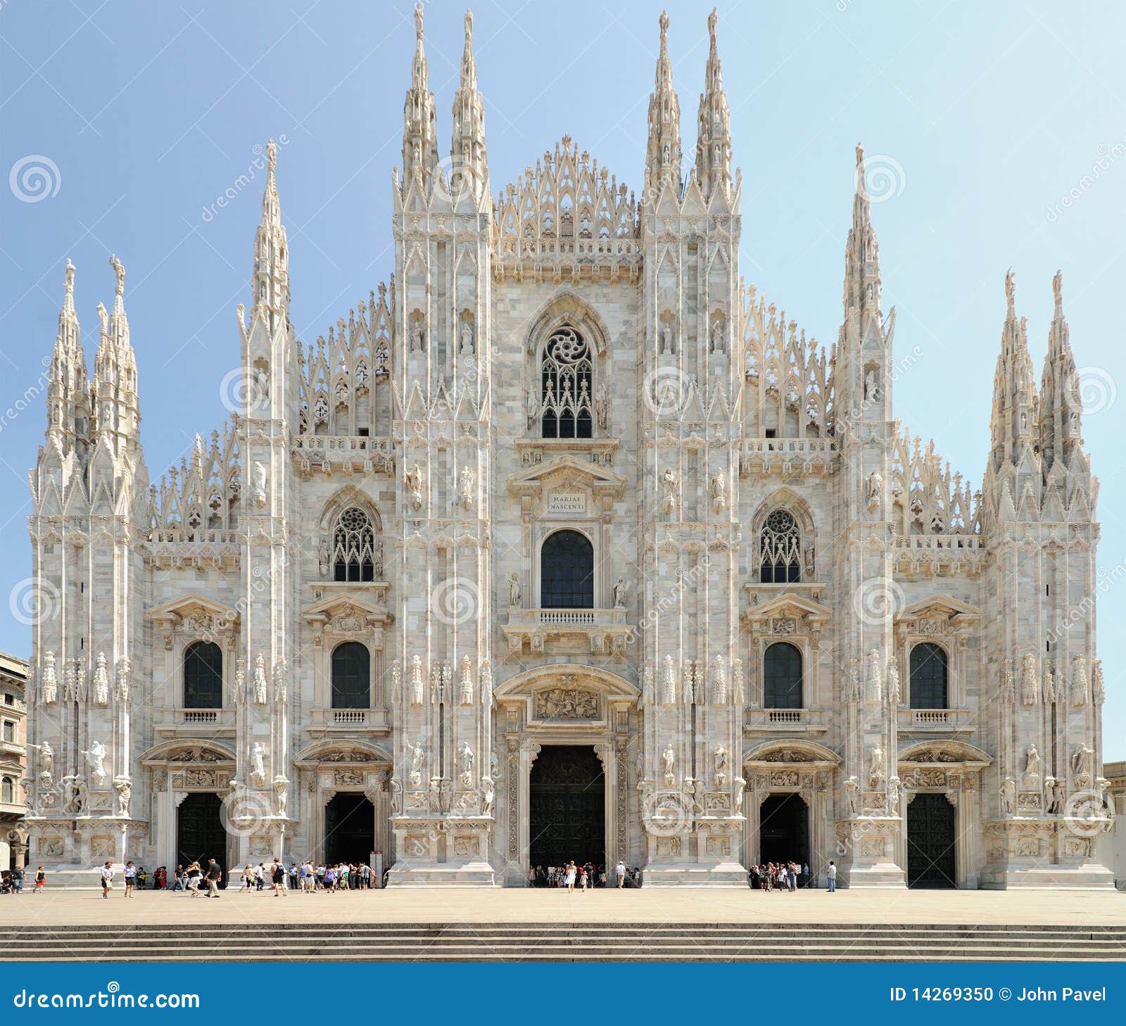 facade of milan cathedral (duomo), lombardy, italy