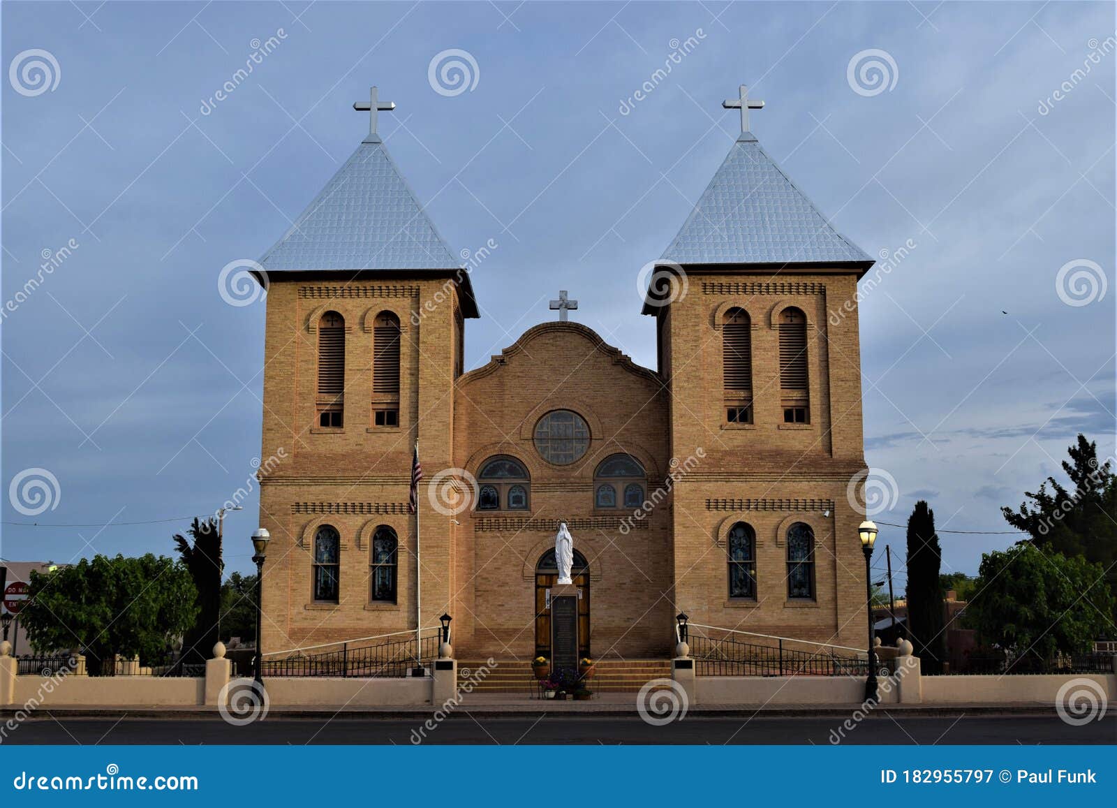 facade of minor basilica of mesilla