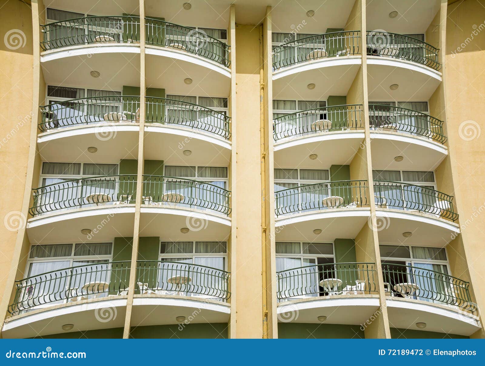 Facade of Resort Apartments Stock Photo Image of bulgarian, colorful
