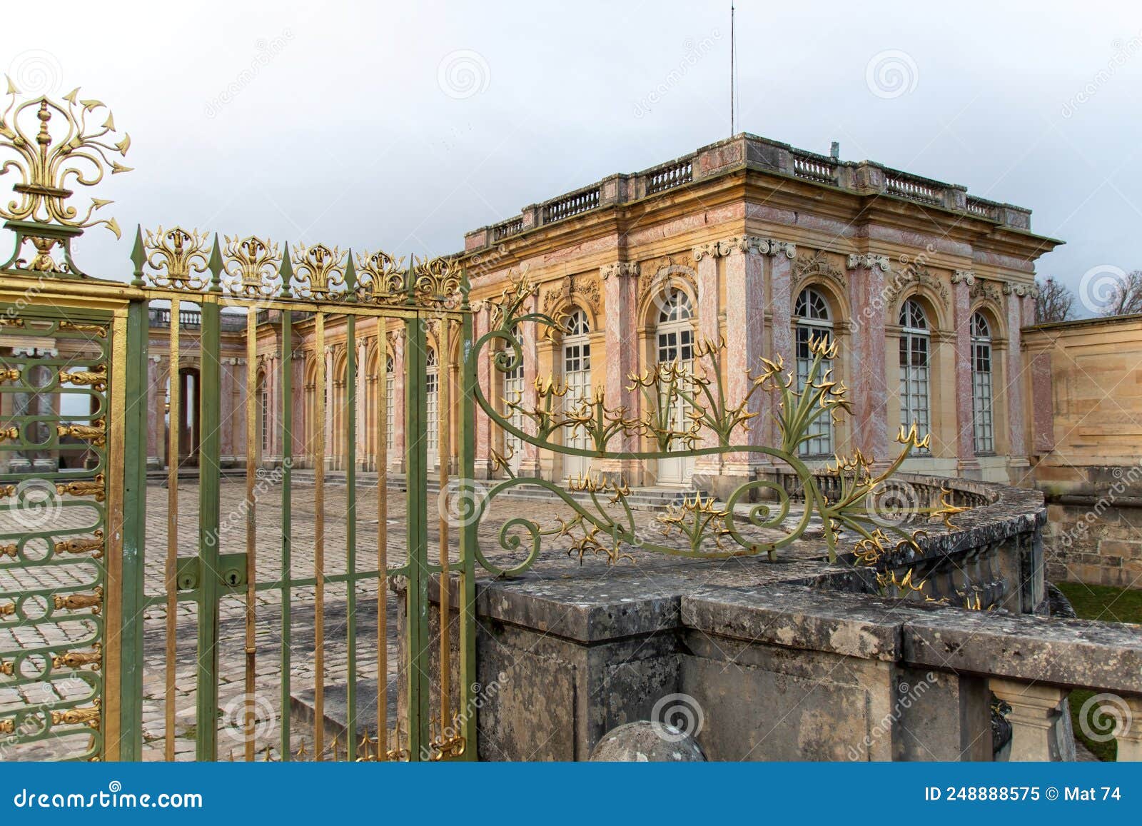 Facade of the Royal Castle of Versailles Stock Image Image of