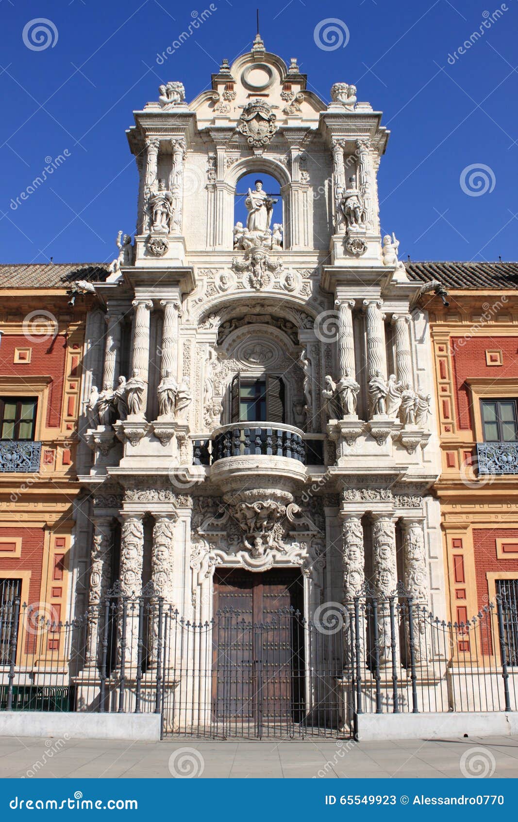 facade of saint telmo palace in sevilla