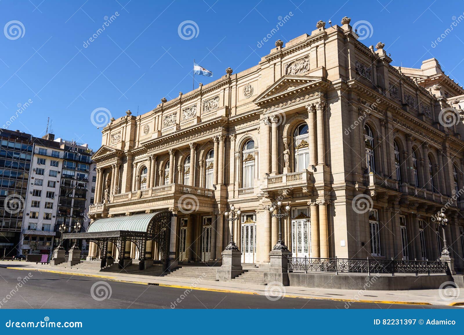 facade of the teatro colon in buenos aires