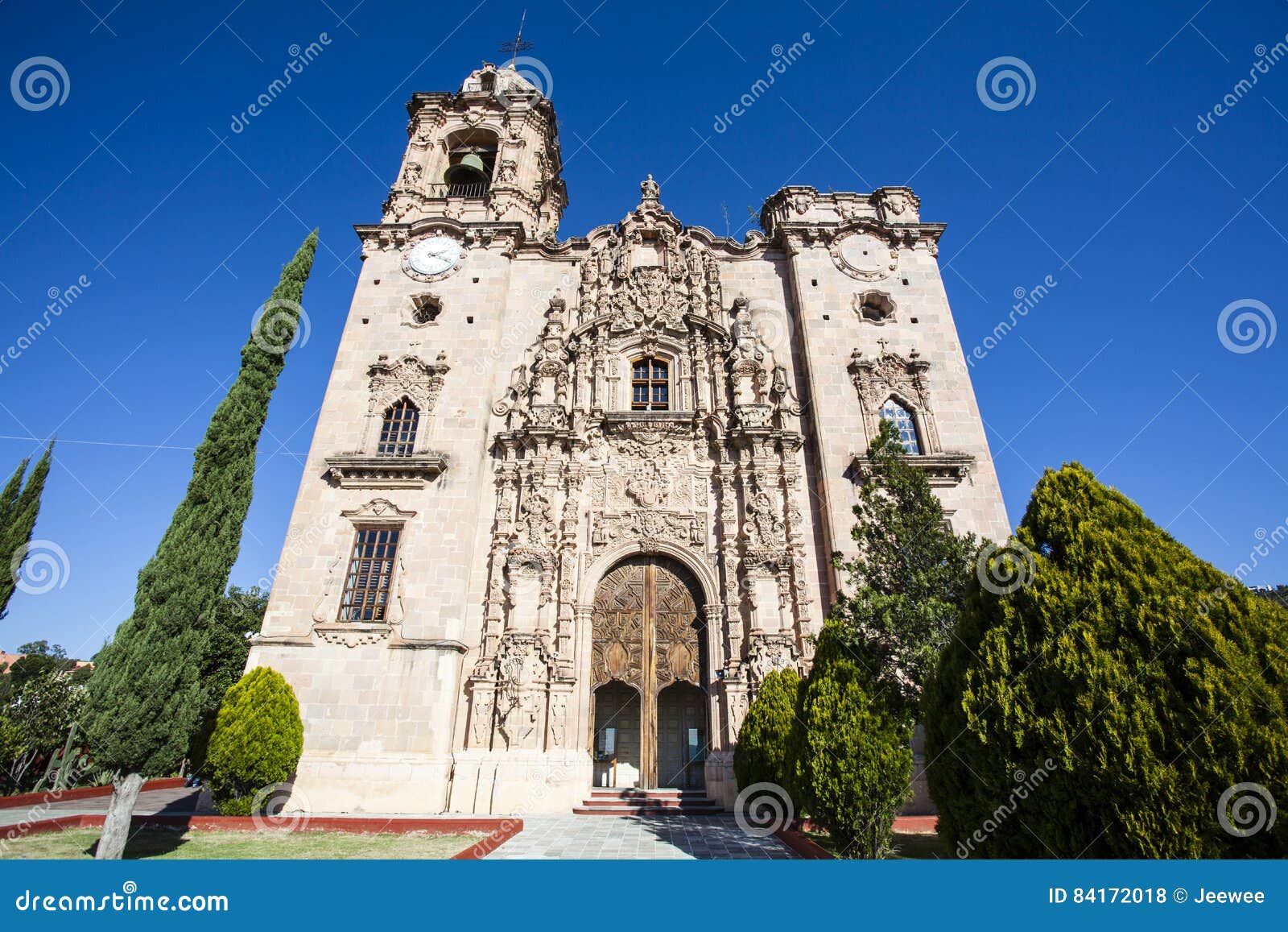 Facade of the Templo San Cayetano Church in Guanajuato in Mexico Stock  Photo - Image of religion, tower: 84172018
