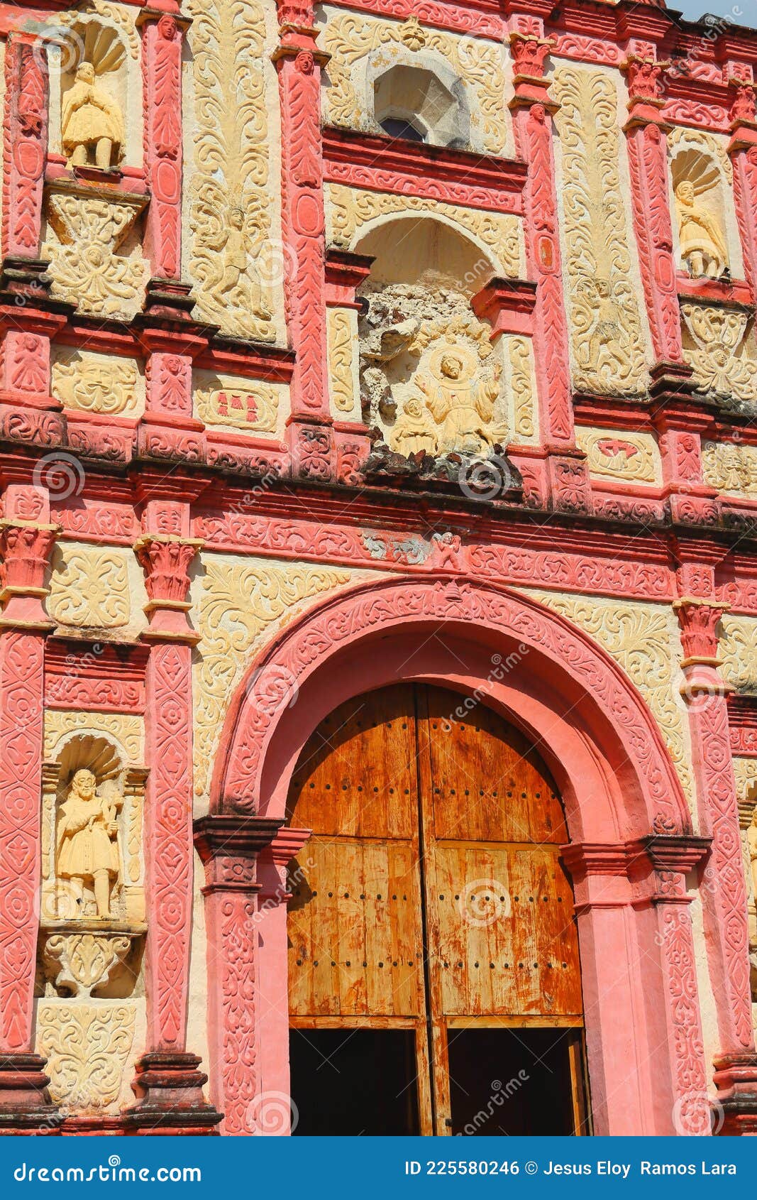 facade of the tercera orden chapel, cuernavaca cathedral, morelos, mexico ii