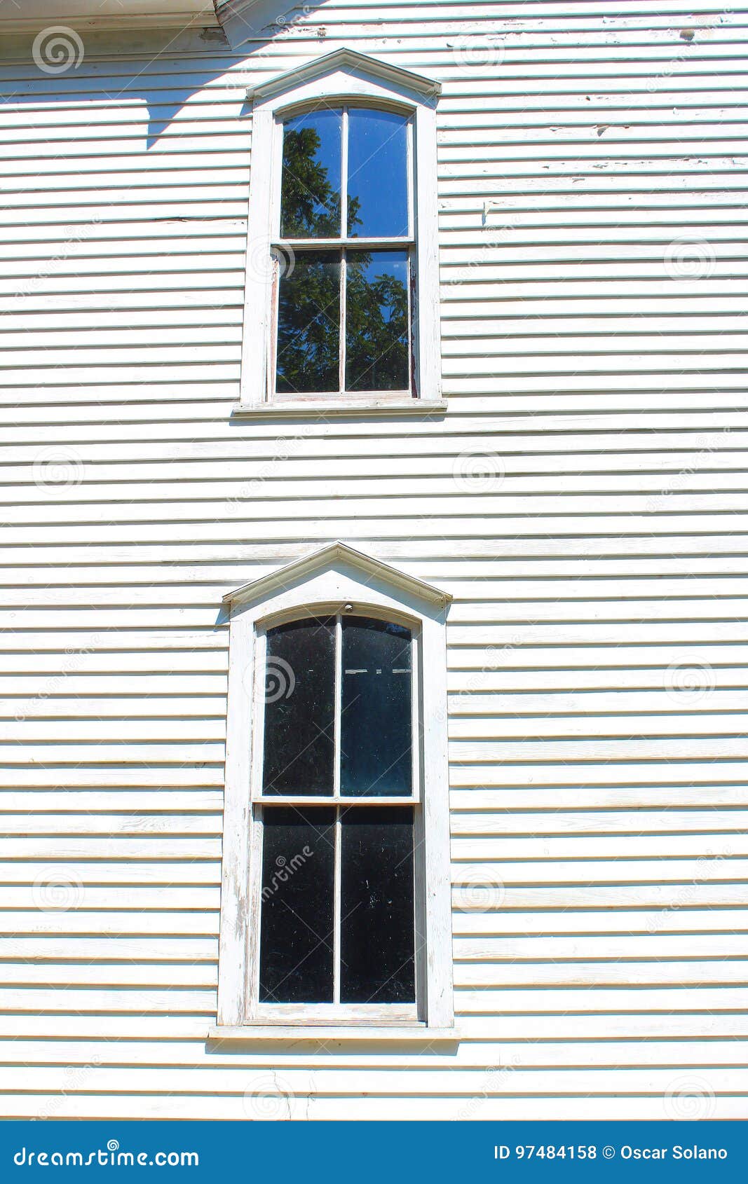 Facade of the White House with Windows. Stock Photo Image of windows