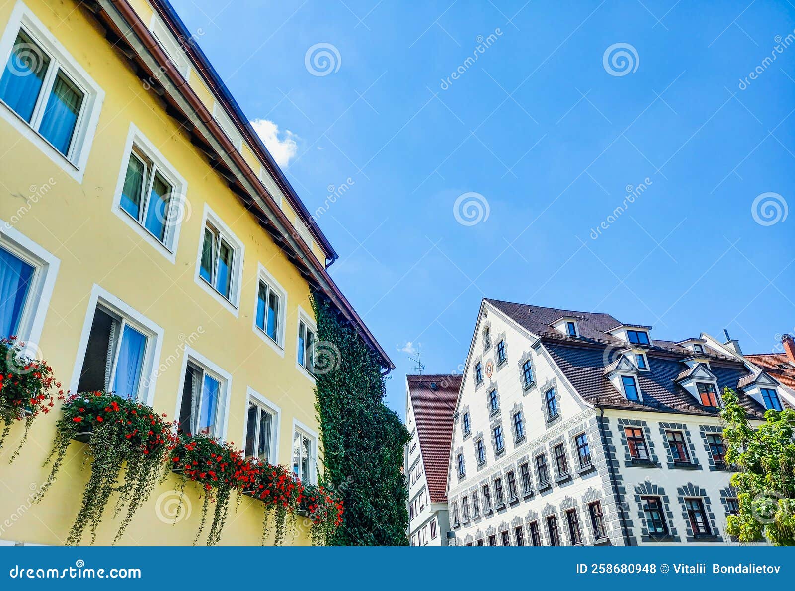Facades of the Buildings in Ulm Stock Photo Image of europe, downtown