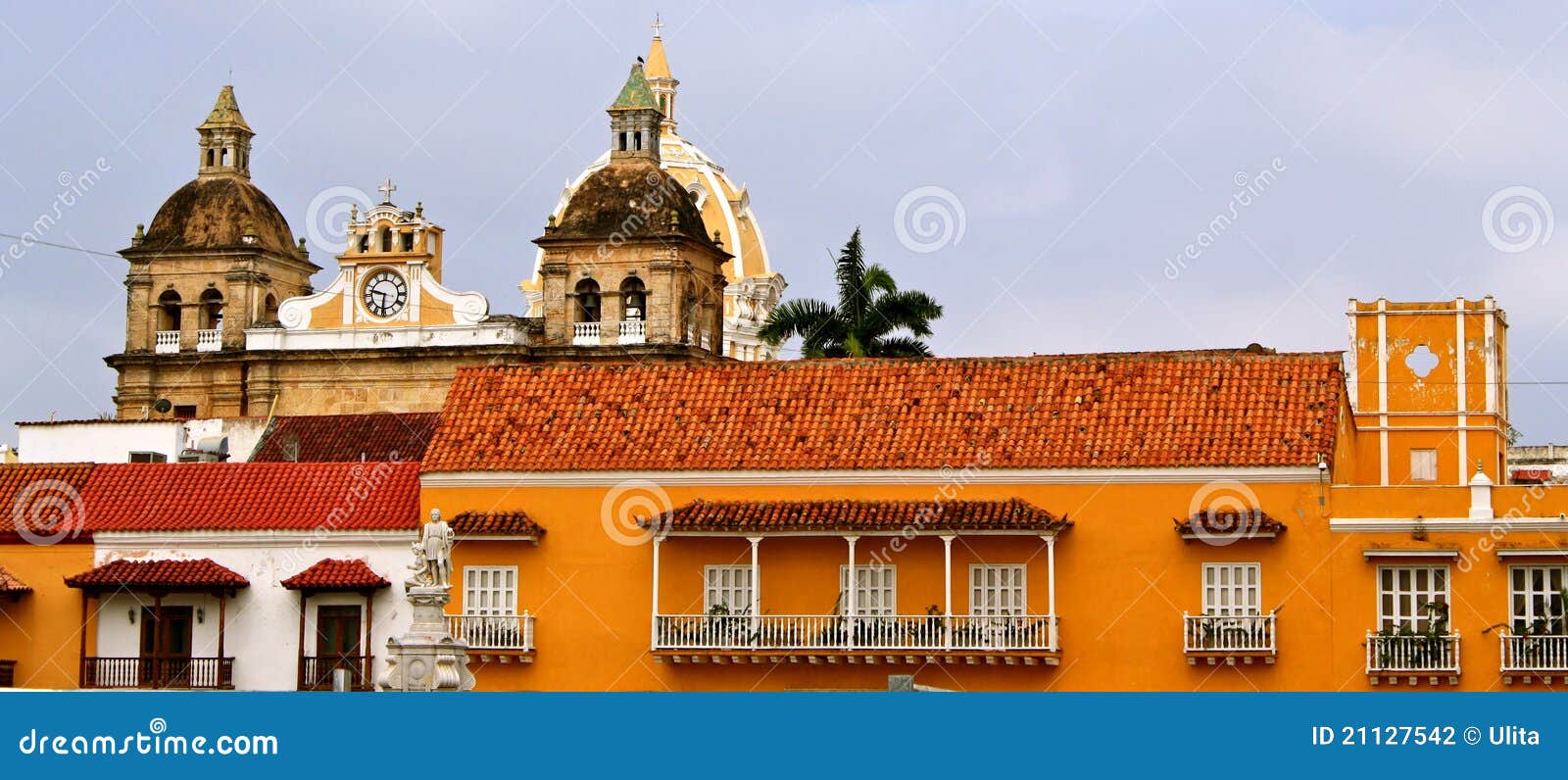 facades of cartagena de indias, colombia