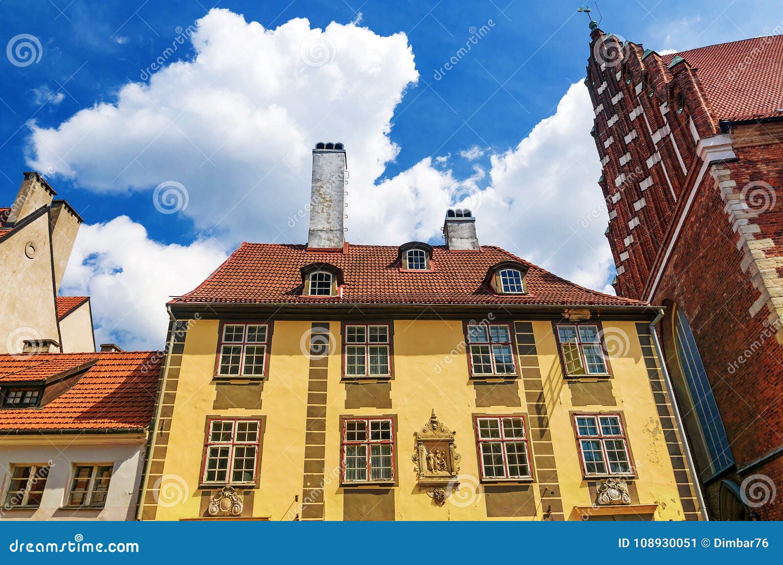 Facades of Old Houses in Riga, Latvia Stock Image Image of building