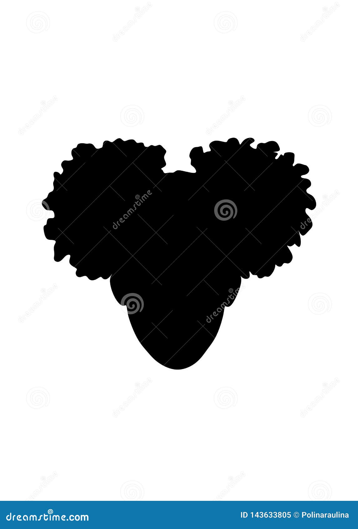 Download Little Black African American Girl Head With Curly Pony ...