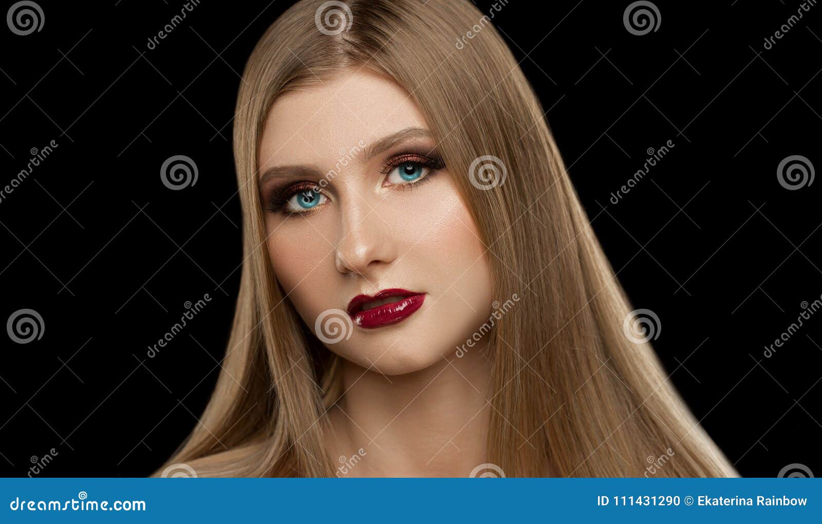 Face Blue Eyes Black Background Stock Photo Image Of Clean