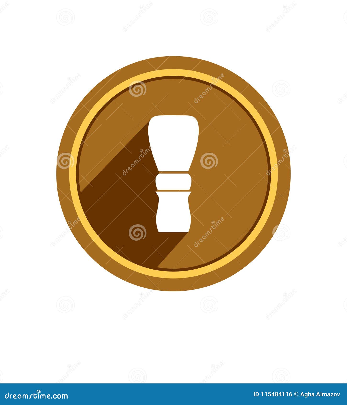 Face brush icon stock illustration. Illustration of grunge 115484116