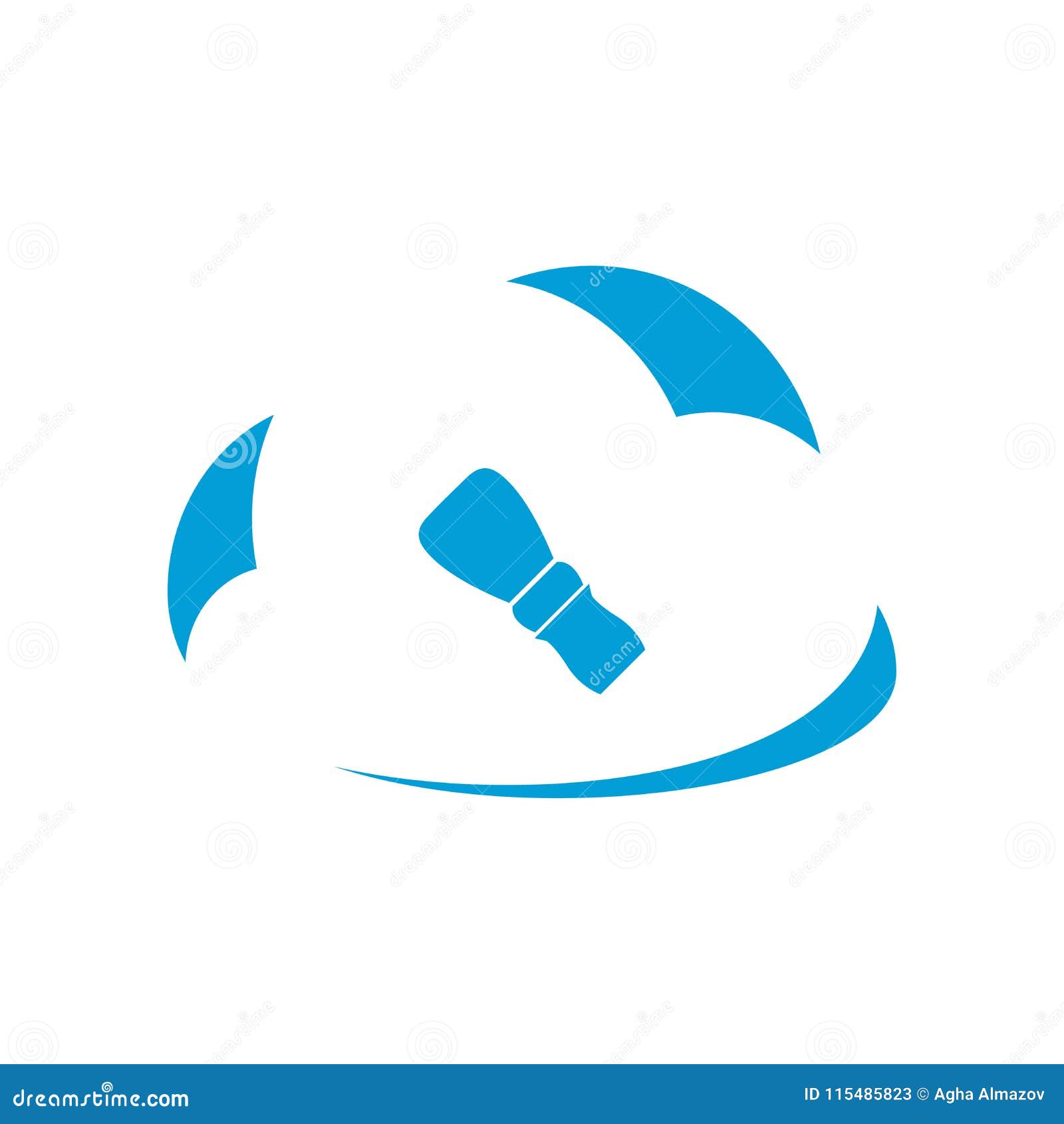 Face brush icon stock illustration. Illustration of face 115485823