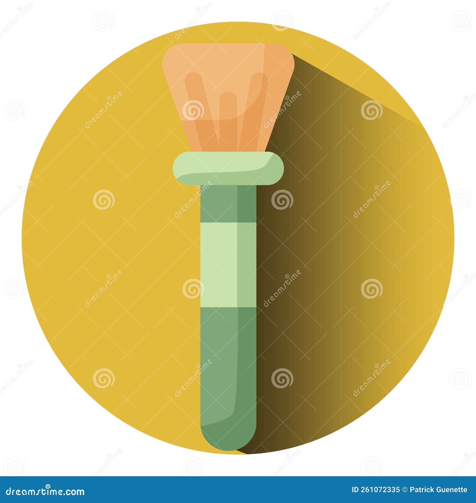 Face brush, icon stock vector. Illustration of vector 261072335
