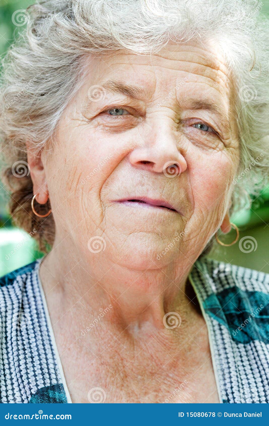 Face of Charming Senior Old Woman Stock Photo - Image of gray, closeup
