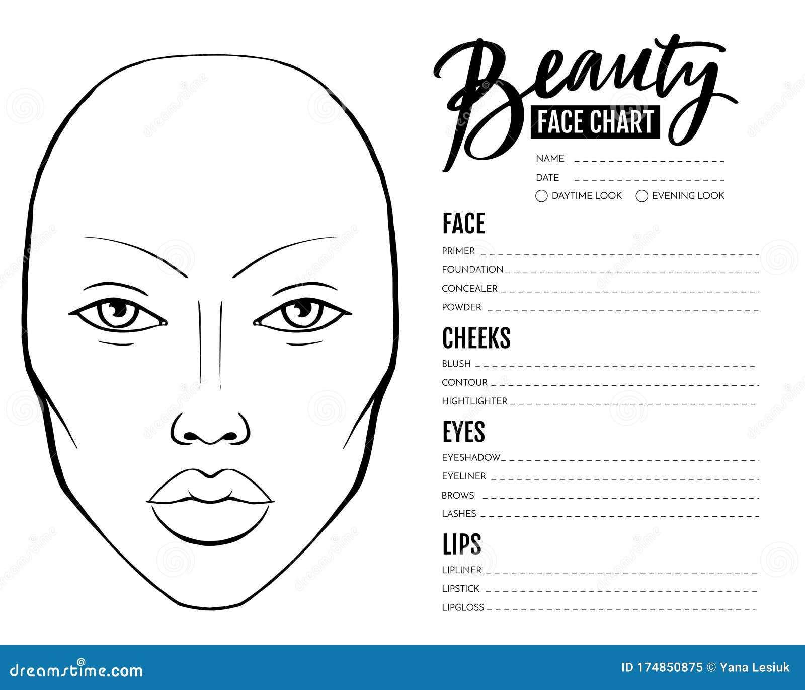 Face Chart Brown