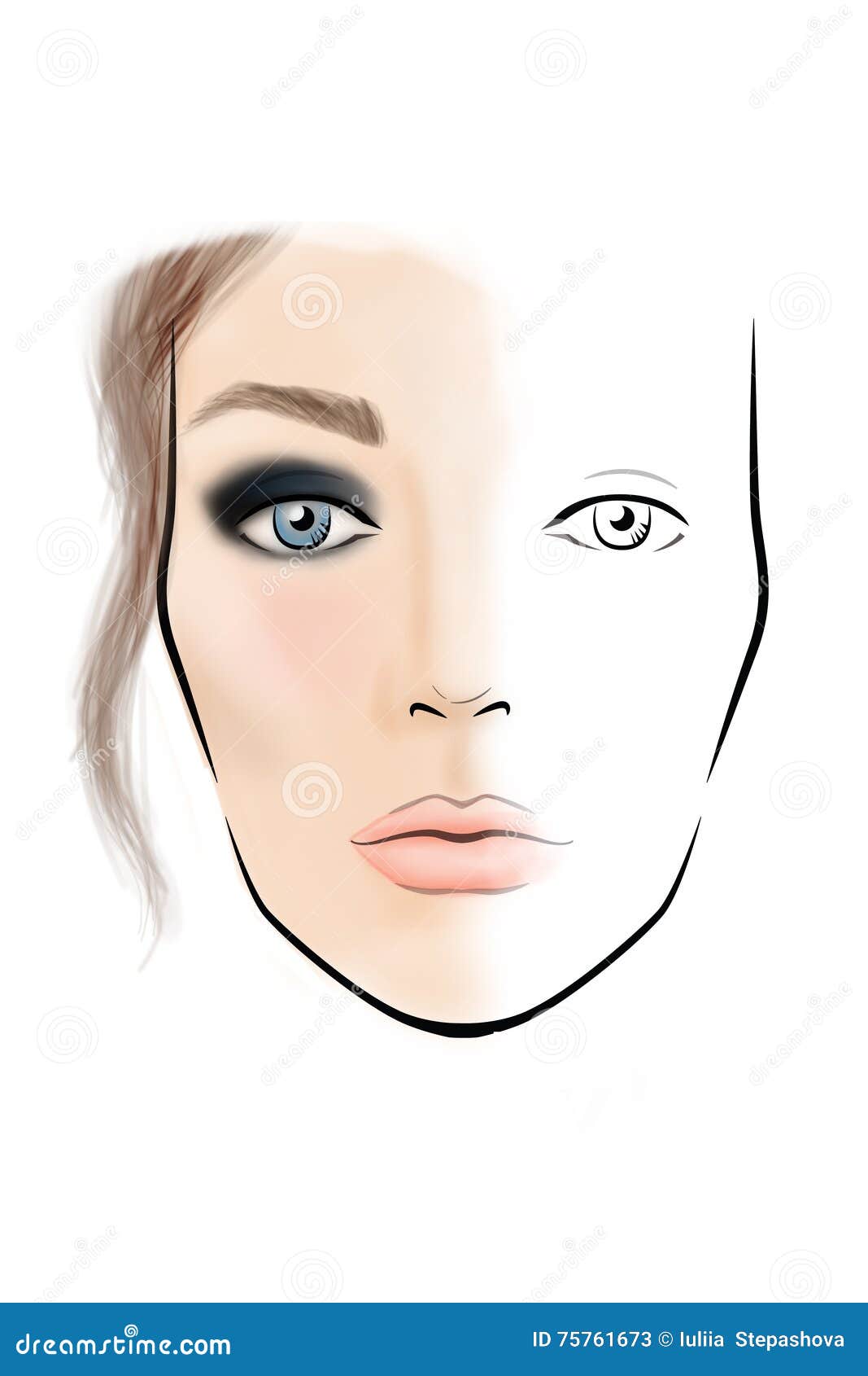 blank face template for makeup artist pdf